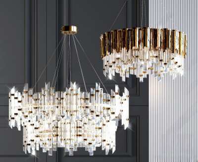 现代水晶灯3D模型下载